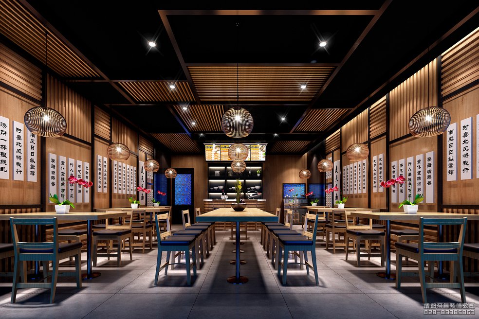 80平小型中式面館如何裝修設(shè)計(jì)？